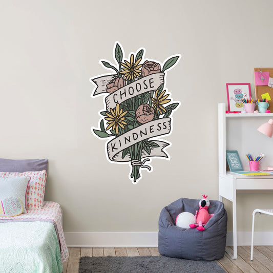 Choose Kindness Bouquet        - Officially Licensed Big Moods Removable     Adhesive Decal