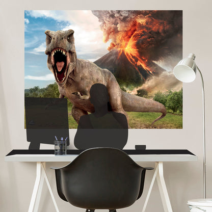 Jurassic World: T-Rex Video Conference Mural        - Officially Licensed NBC Universal Removable Wall   Adhesive Decal