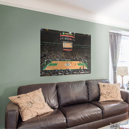 Boston Celtics:  Arena Mural        - Officially Licensed NBA Removable Wall   Adhesive Decal