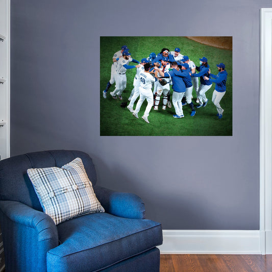 Los Angeles Dodgers:  2020 World Series Champions Team Celebration Mural        - Officially Licensed MLB Removable Wall   Adhesive Decal