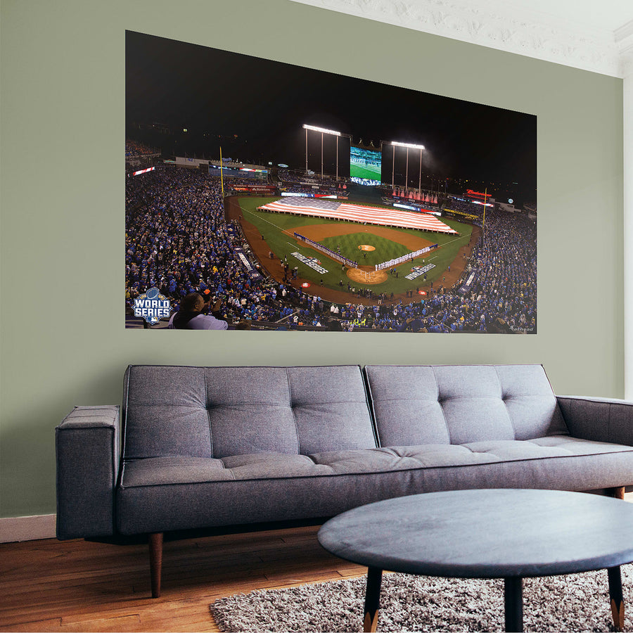 2015 World Series Stadium Mural - Peel & Stick Poster - Official MLB - Kansas City Royals - Reusable Vinyl Wall Decal