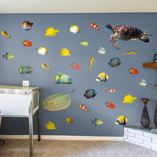 Animals: Tropical Fish         -   Removable     Adhesive Decal
