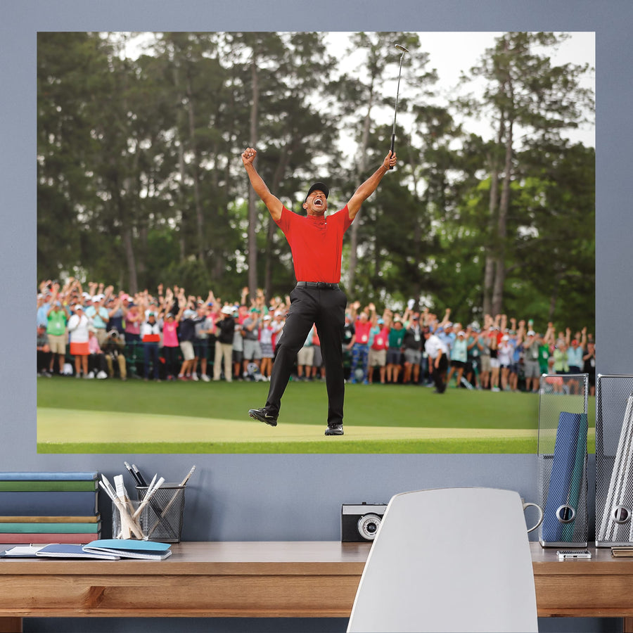 Tiger Woods - Celebration - Peel & Stick Poster - Official Tiger Woods - Reusable Vinyl Wall Decal