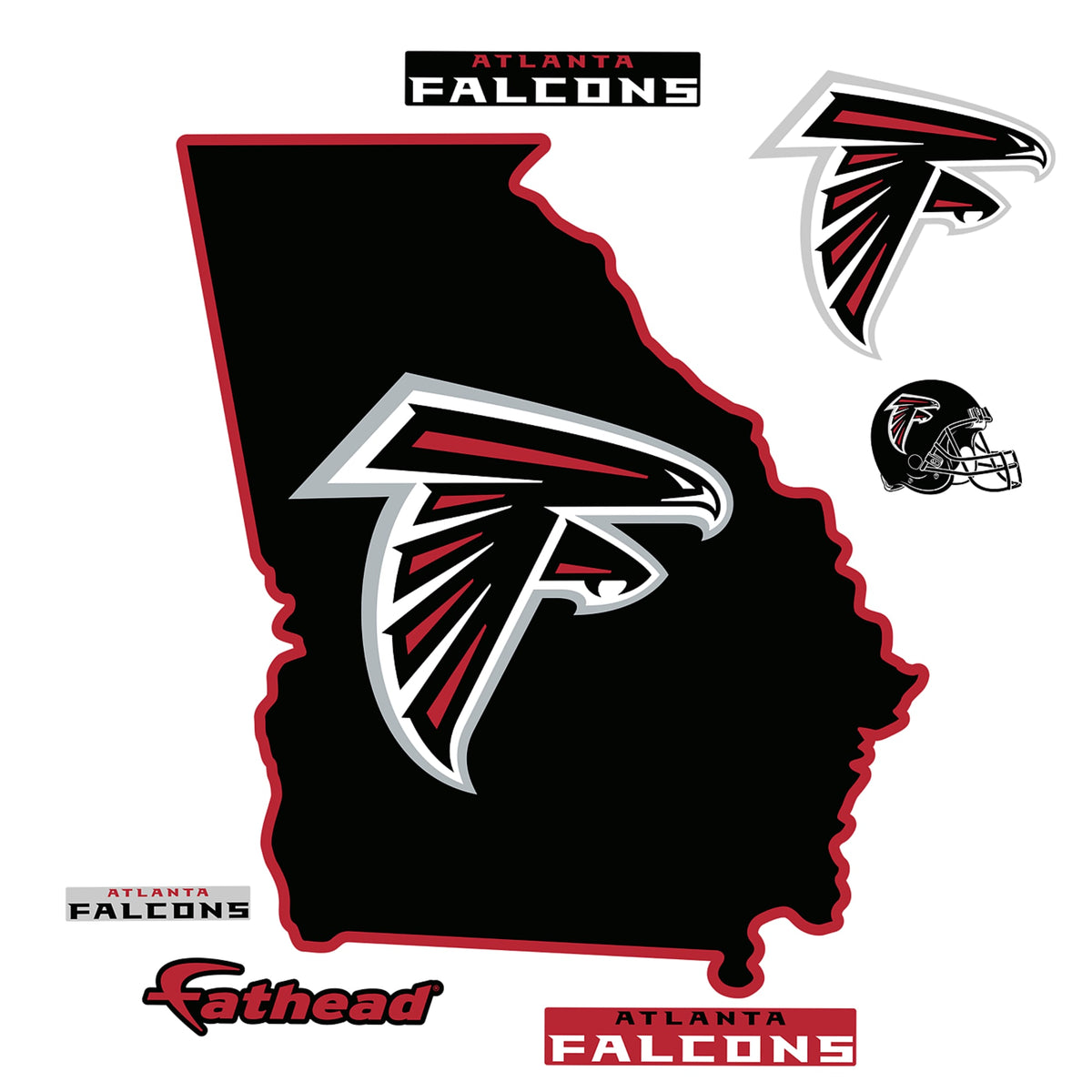 Falcons Words Atlanta Falcons Logo Outline