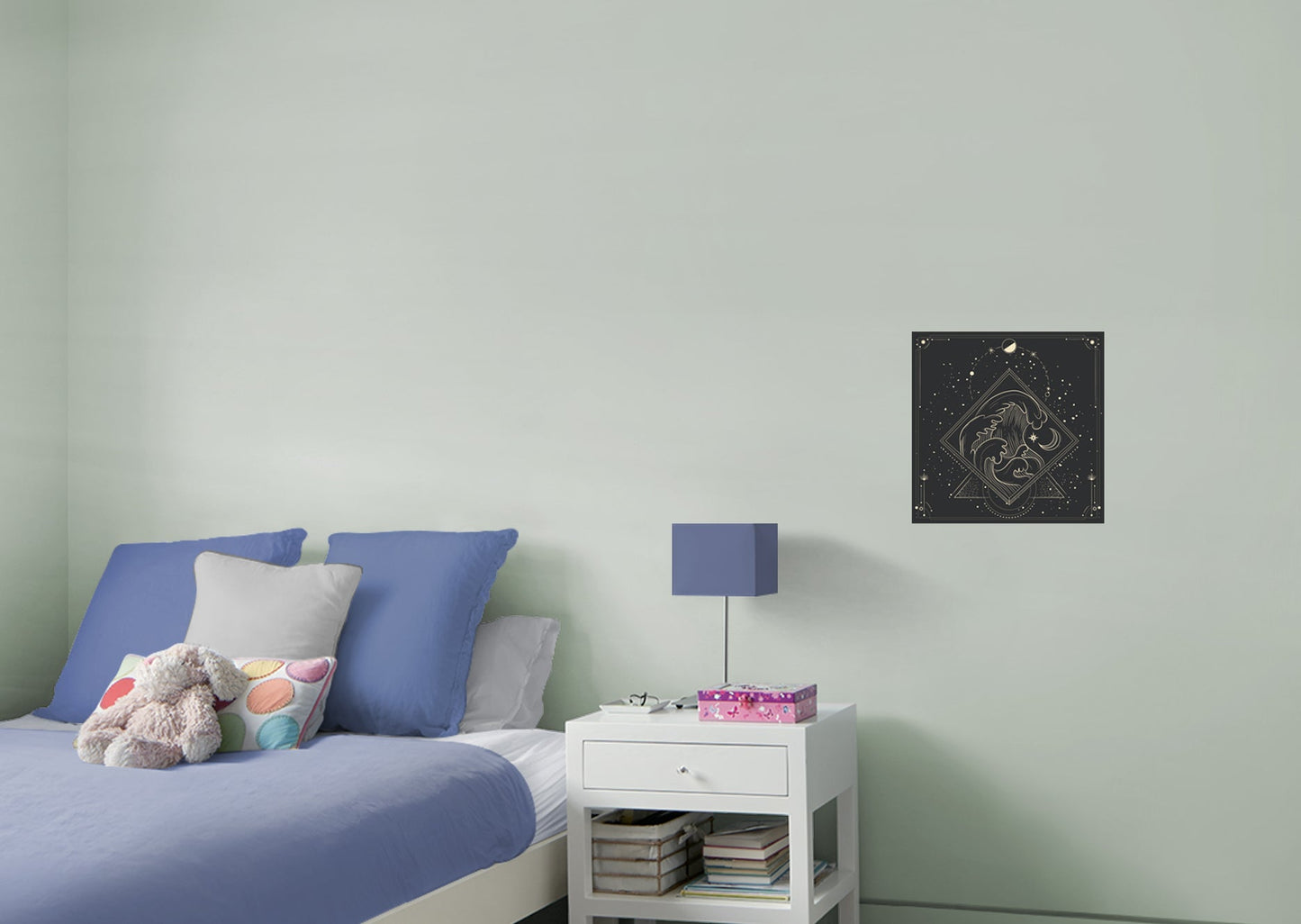 Moon Phases:  Moonlight Murals Tidal Waves        -   Removable Wall   Adhesive Decal