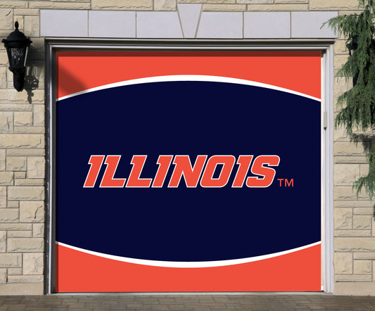 Illinois Fighting Illini: Logo - Officially Licensed Garage Door Banner
