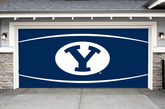 BYU Cougars: Logo - Officially Licensed Garage Door Banner