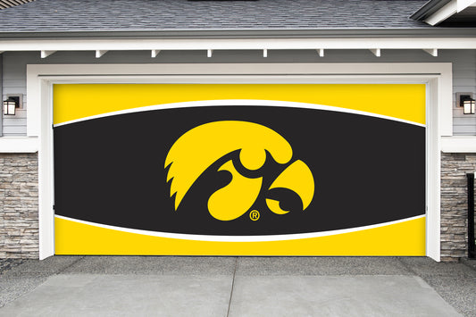 Iowa Hawkeyes: Logo - Officially Licensed Garage Door Banner