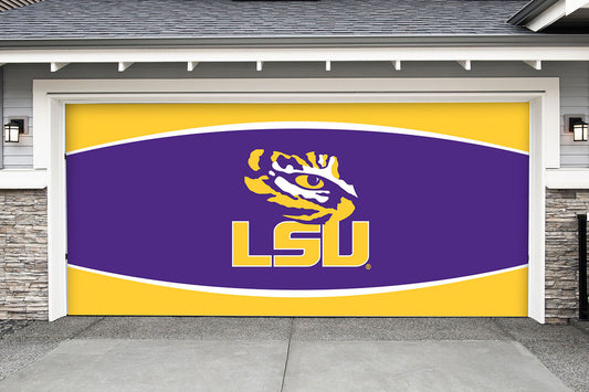 LSU Tigers: Logo - Officially Licensed Garage Door Banner