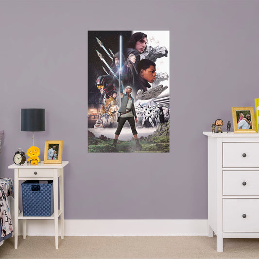 Episode VIII: The Last Jedi:  Montage Mural        - Officially Licensed Star Wars Removable Wall   Adhesive Decal