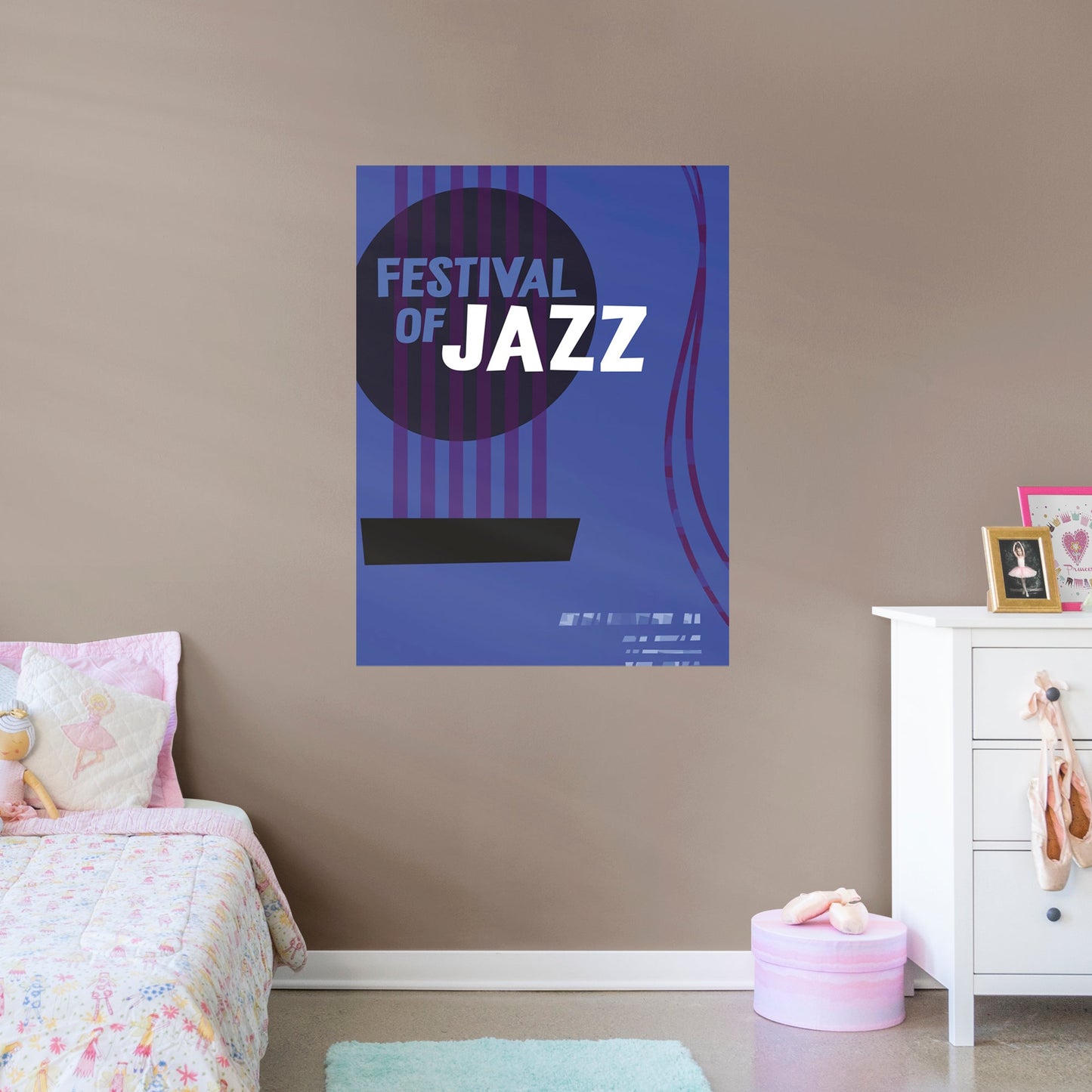 Soul Movie:  Festival Of Jazz Guitar Mural        - Officially Licensed Disney Removable Wall   Adhesive Decal