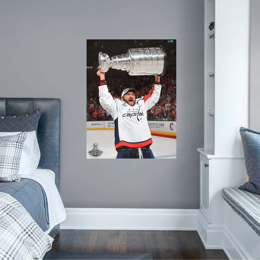 Washington Capitals: Alex Ovechkin 2018 Stanley Cup Hoist Mural        - Officially Licensed NHL Removable Wall   Adhesive Decal