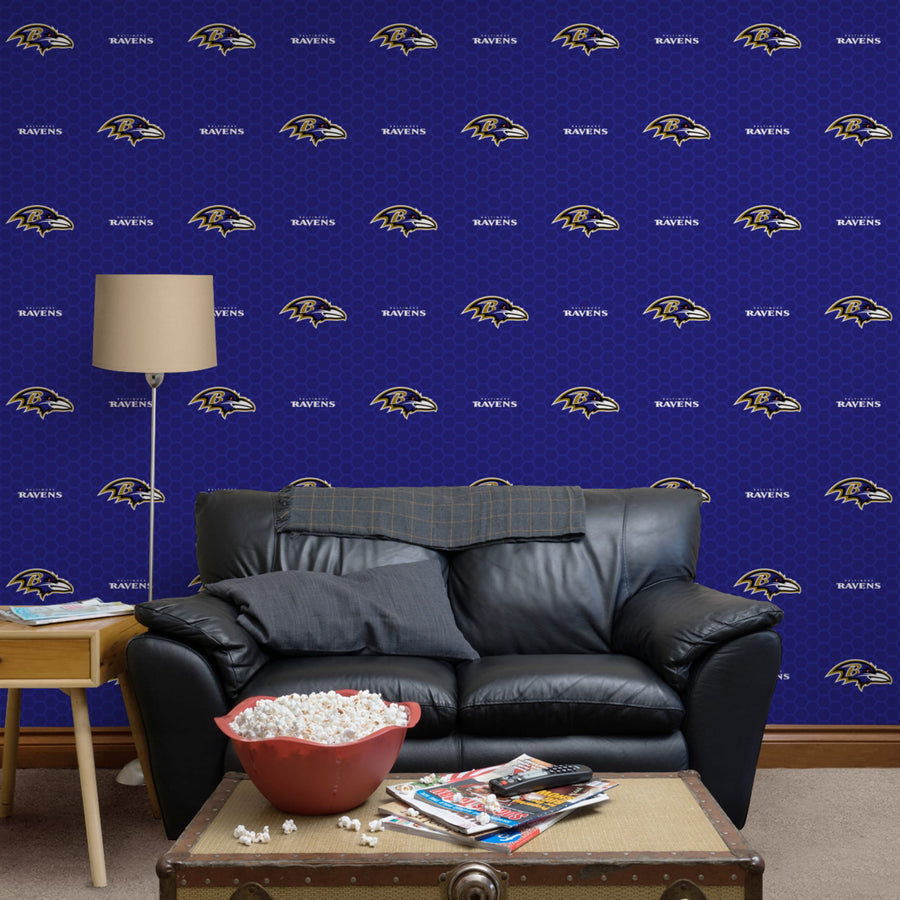Baltimore Ravens - Peel & Stick Wallpaper - Official NFL - Reusable Vinyl Wall Decals #2