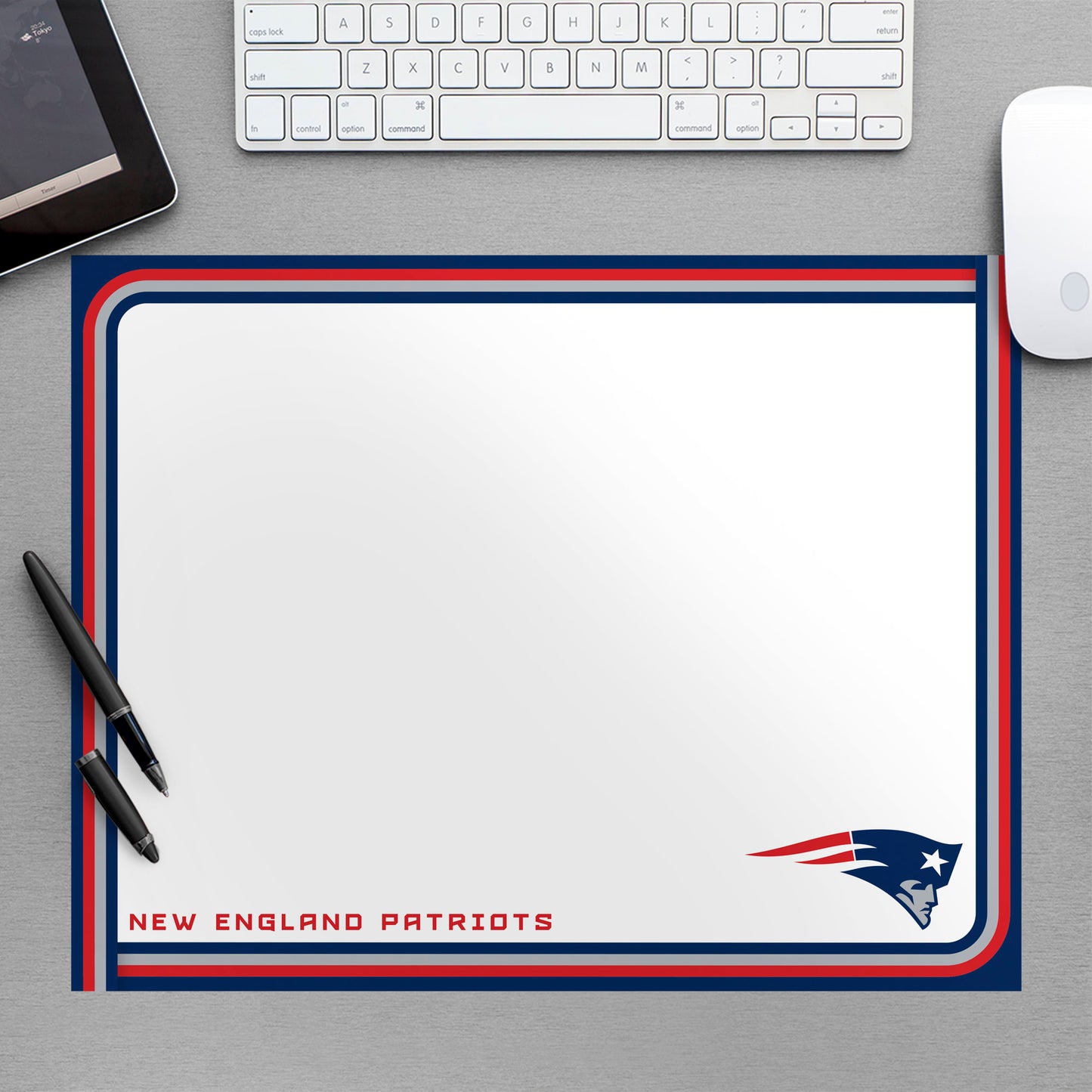 New England Patriots:  Dry Erase Whiteboard        - Officially Licensed NFL Removable Wall   Adhesive Decal