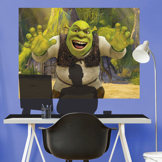 Shrek:  Scare Video Conference Mural        - Officially Licensed NBC Universal Removable Wall   Adhesive Decal