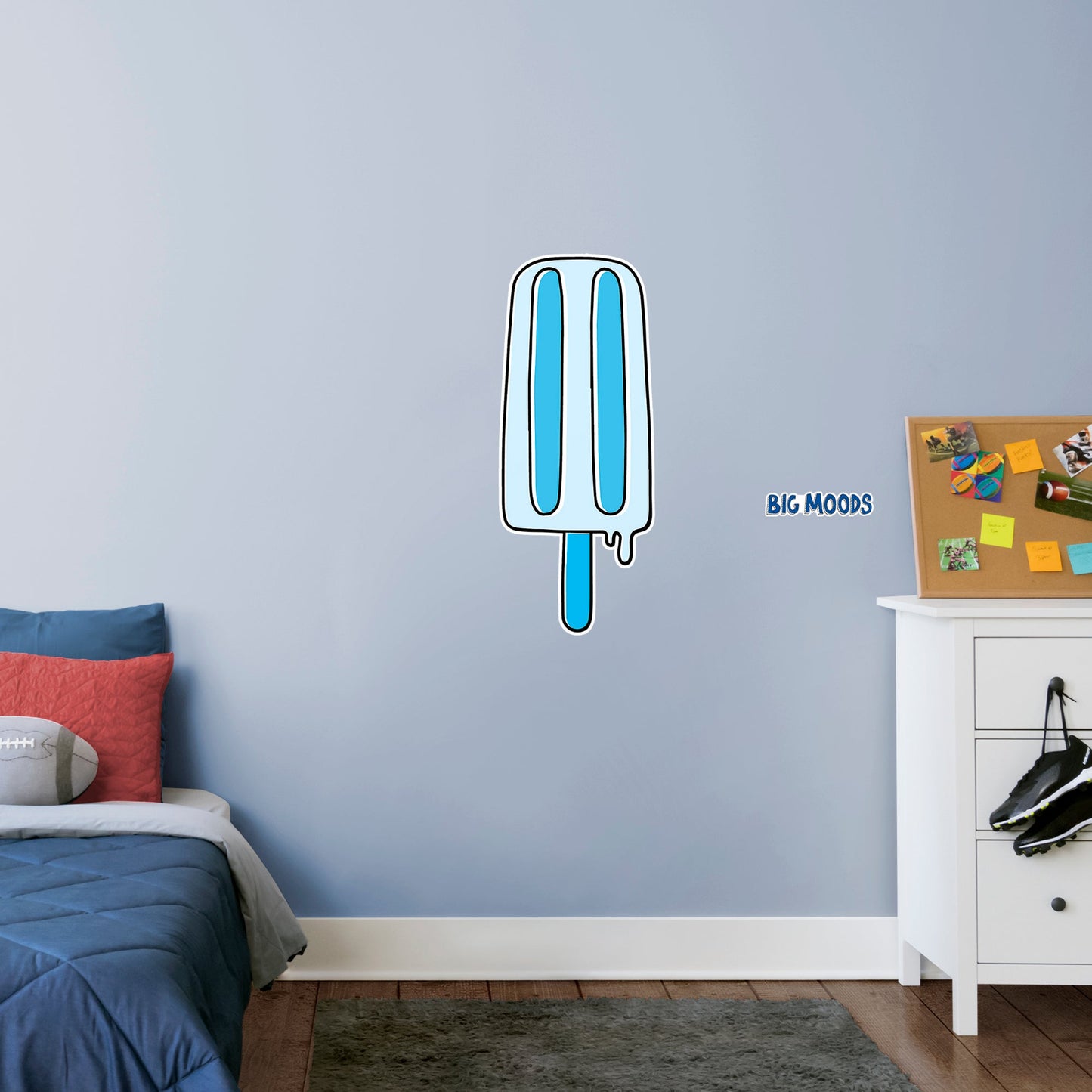 Popsicle (Blue)        - Officially Licensed Big Moods Removable     Adhesive Decal