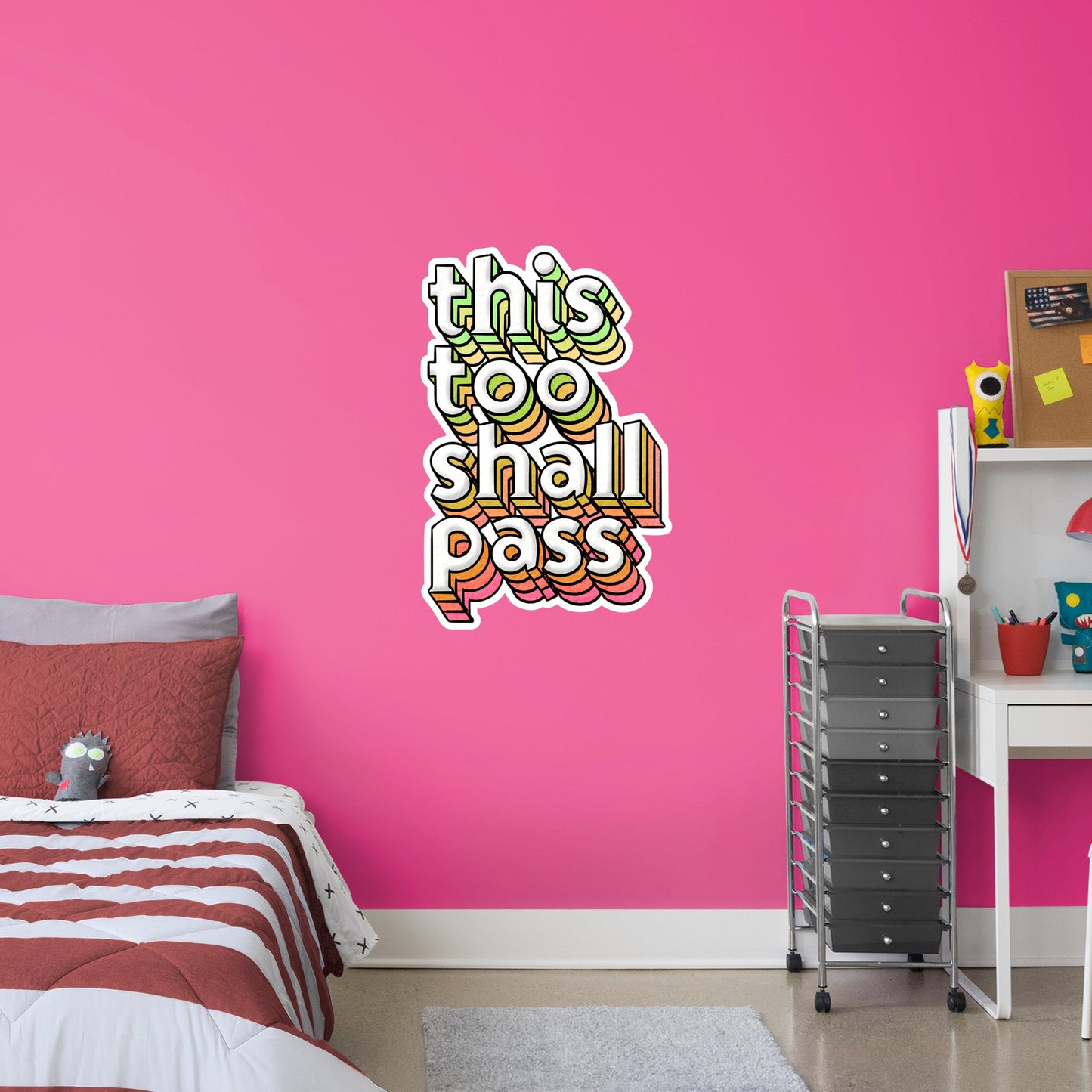 This Too Shall Pass        - Officially Licensed Big Moods Removable     Adhesive Decal