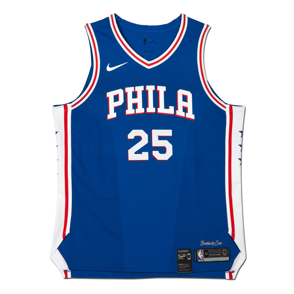 Ben Simmons Autographed Philadelphia 76Ers Blue Authentic Nike Jersey