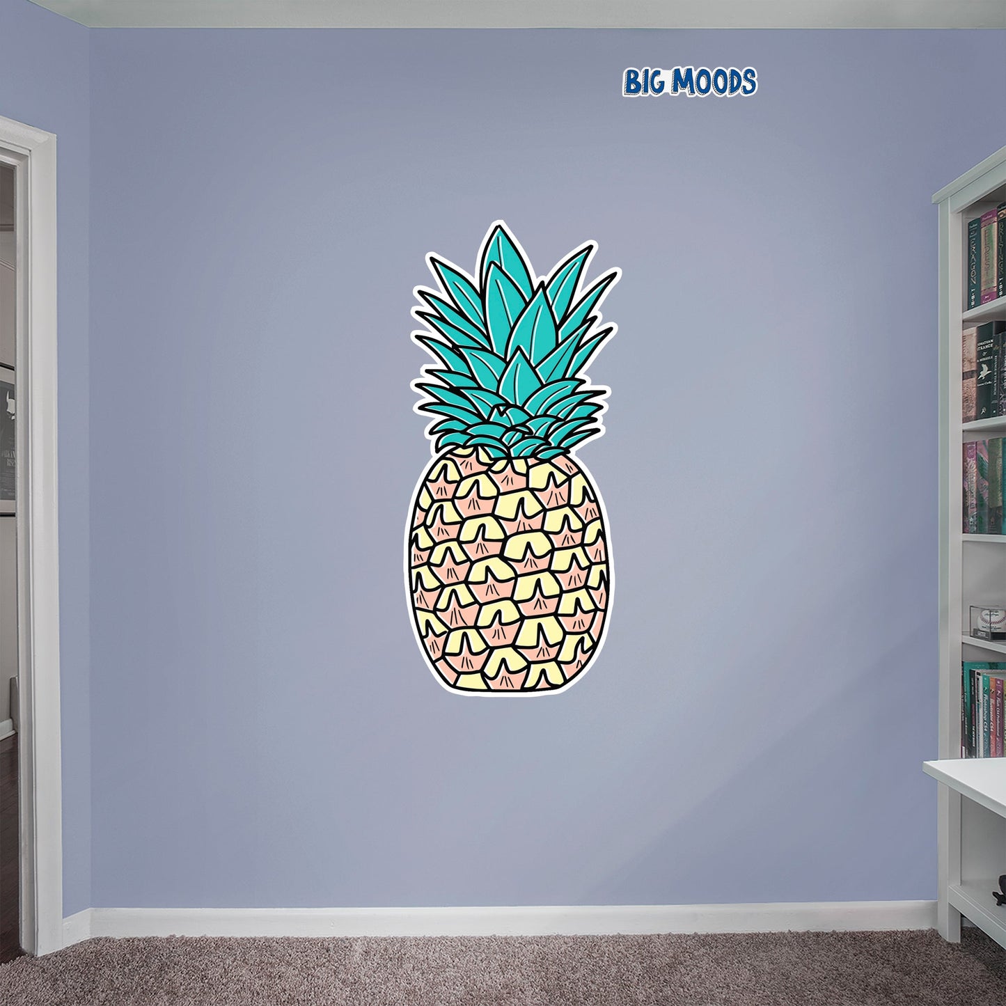 Pineapple (Multi-Color)        - Officially Licensed Big Moods Removable     Adhesive Decal