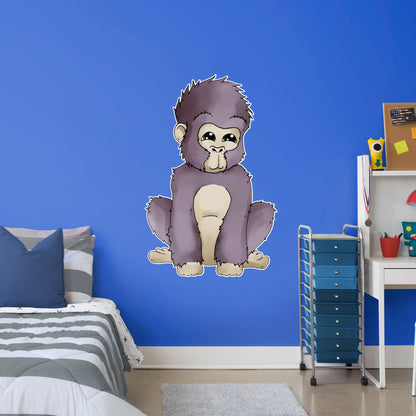 Baby Gorilla        - Officially Licensed Big Moods Removable     Adhesive Decal