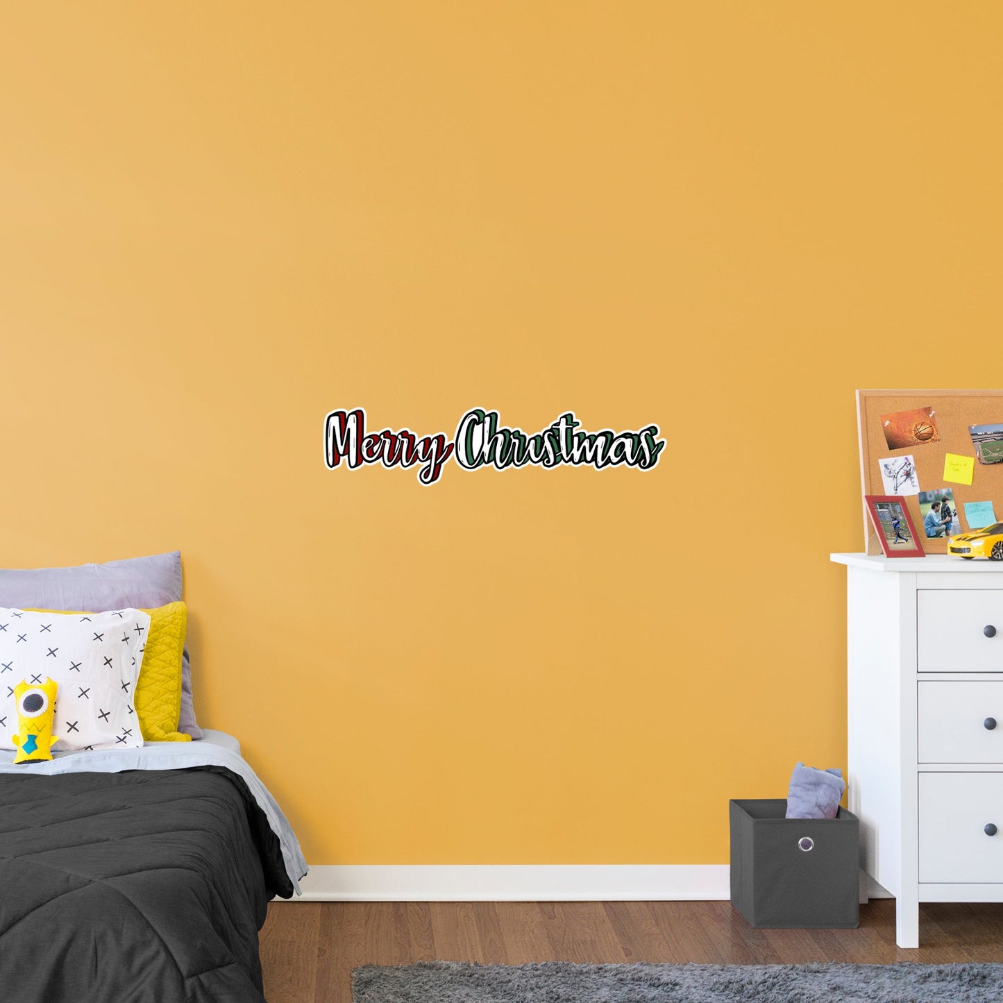 Merry Christmas Lettering        - Officially Licensed Big Moods Removable     Adhesive Decal