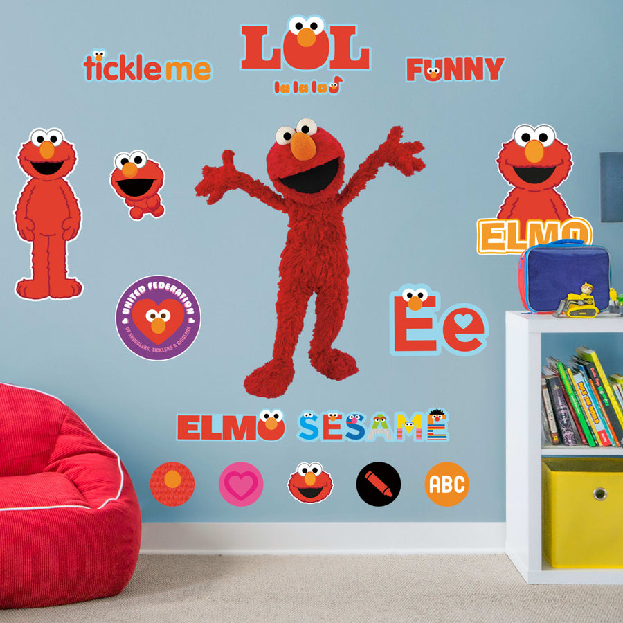 Elmo - Sesame Street - RealBig Collection - Official Sesame Street - Reusable Vinyl Wall Decals