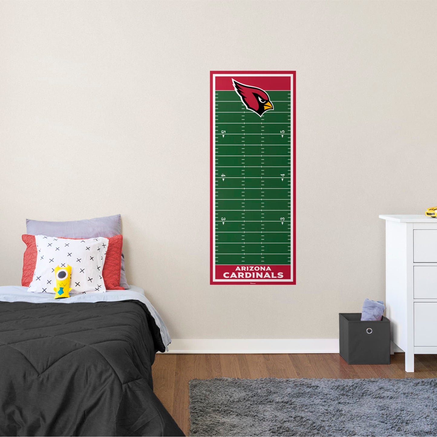 Arizona Cardinals:  Growth Chart        - Officially Licensed NFL Removable Wall   Adhesive Decal