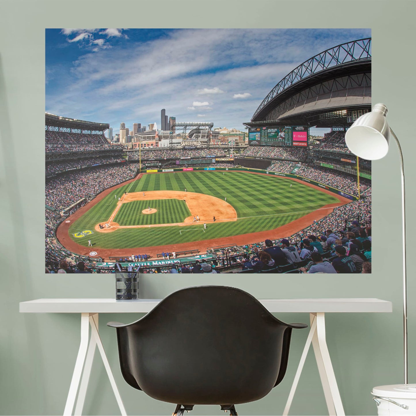 Seattle Mariners: Safeco Park Mural        - Officially Licensed MLB Removable Wall   Adhesive Decal