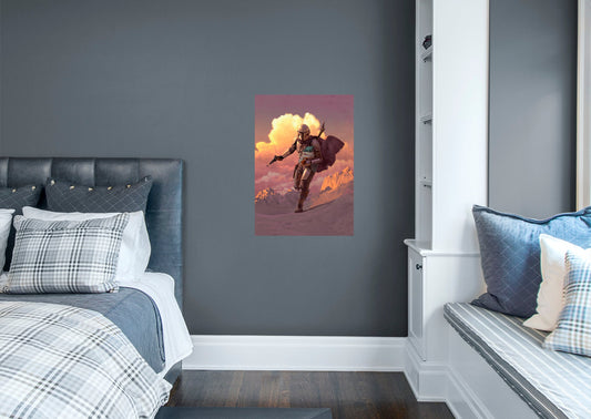 The Mandalorian:  Running Mural        - Officially Licensed Star Wars Removable Wall   Adhesive Decal