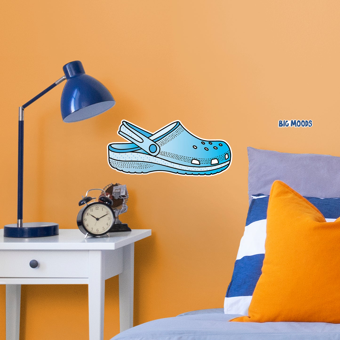 Slip On Sandal (Blue)        - Officially Licensed Big Moods Removable     Adhesive Decal