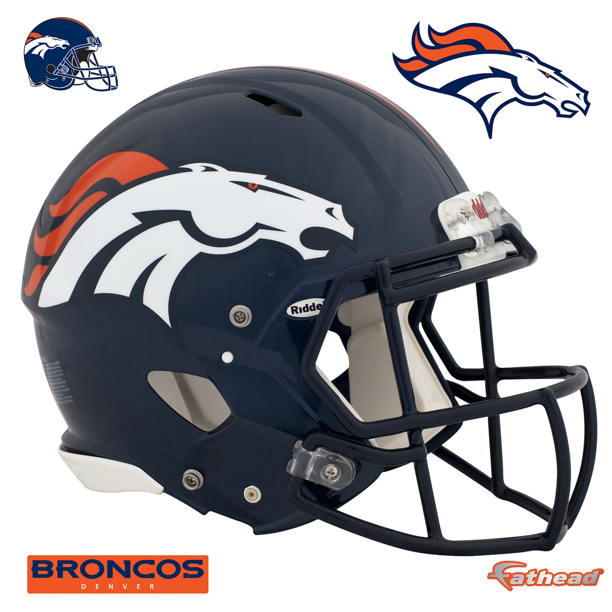 Denver Broncos NFL Football Home State Decal Peel and Stick Vinyl - LOT OF 2