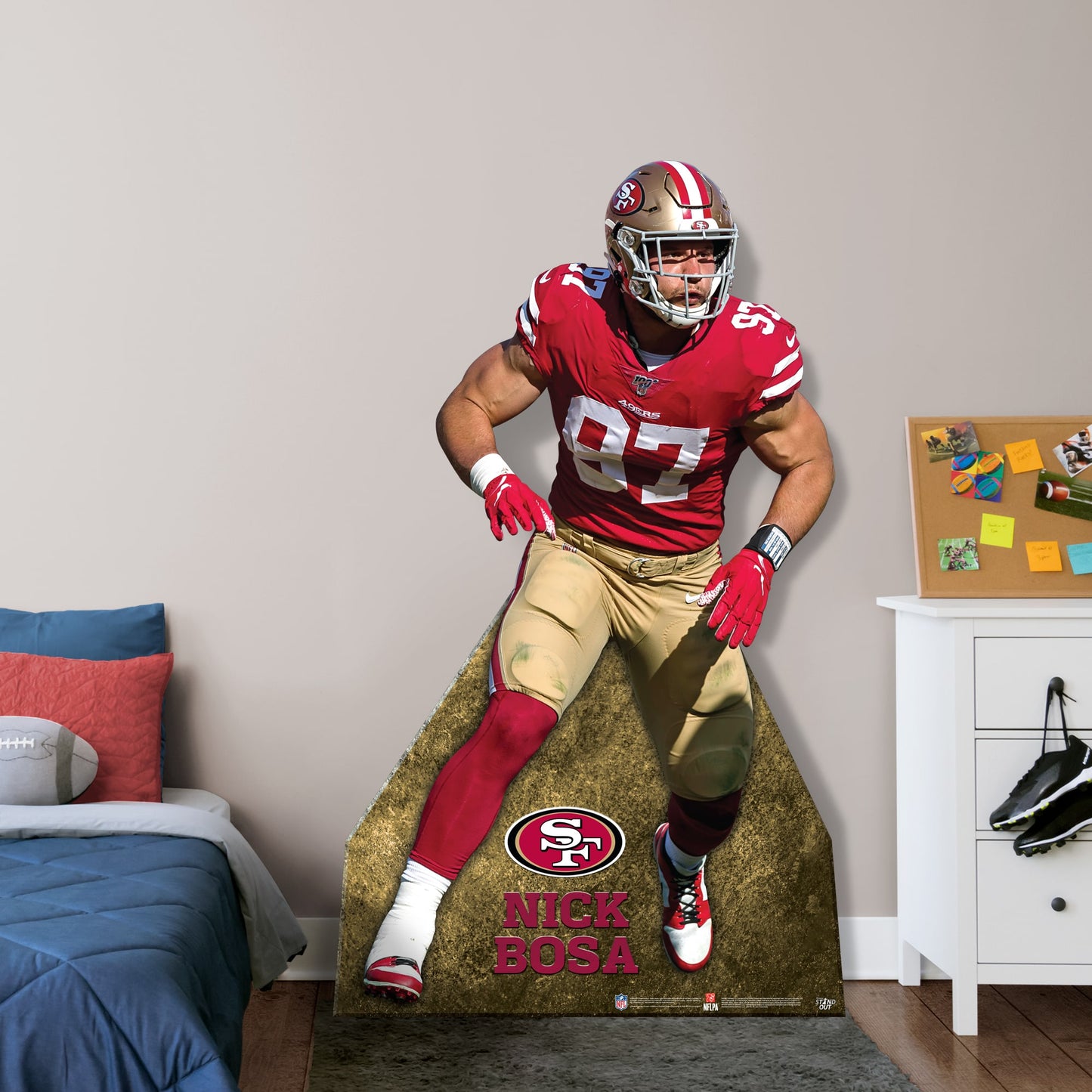 San Francisco 49ers: Nick Bosa    Foam Core Cutout  - Officially Licensed NFL    Stand Out