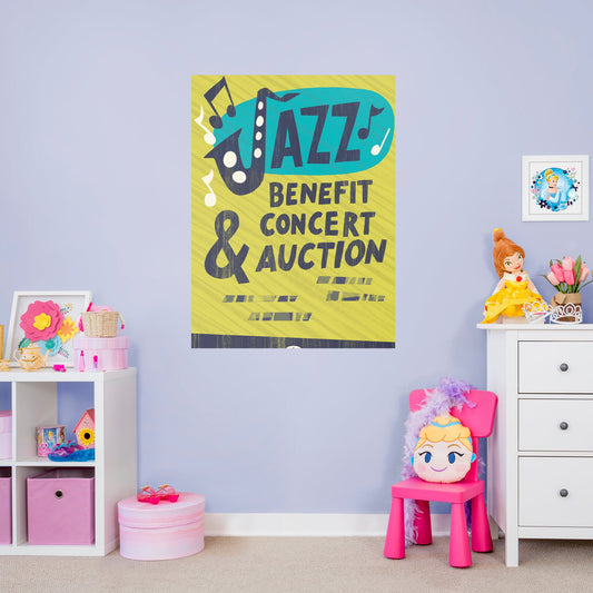 Soul Movie:  Jazz Benefit Mural        - Officially Licensed Disney Removable Wall   Adhesive Decal