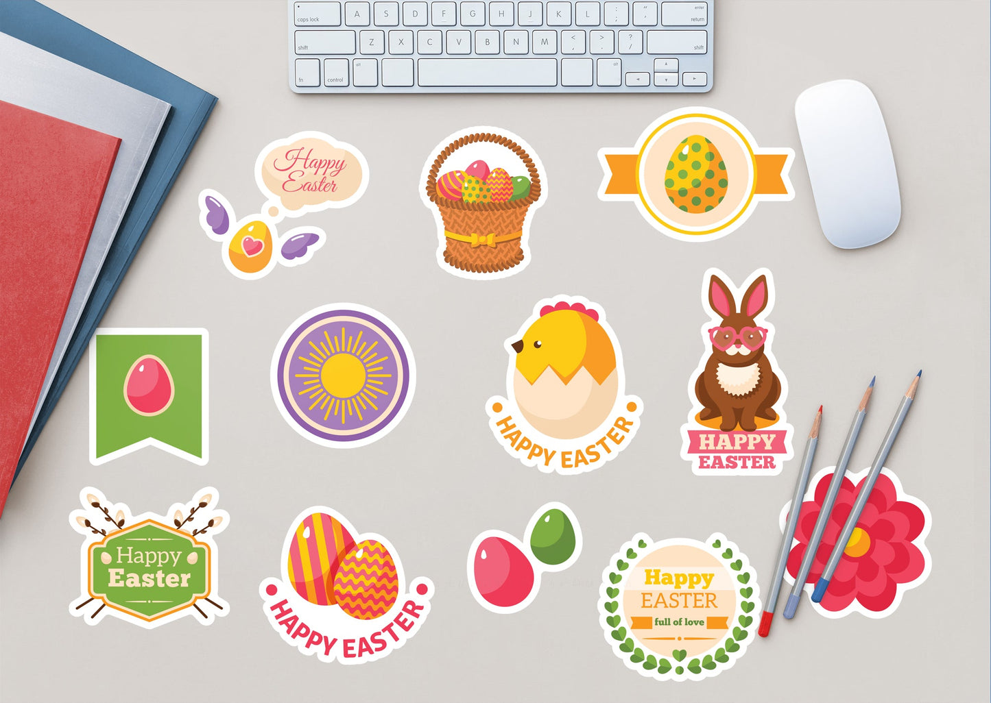 Easter:  Labels iCON        -   Removable     Adhesive Decal