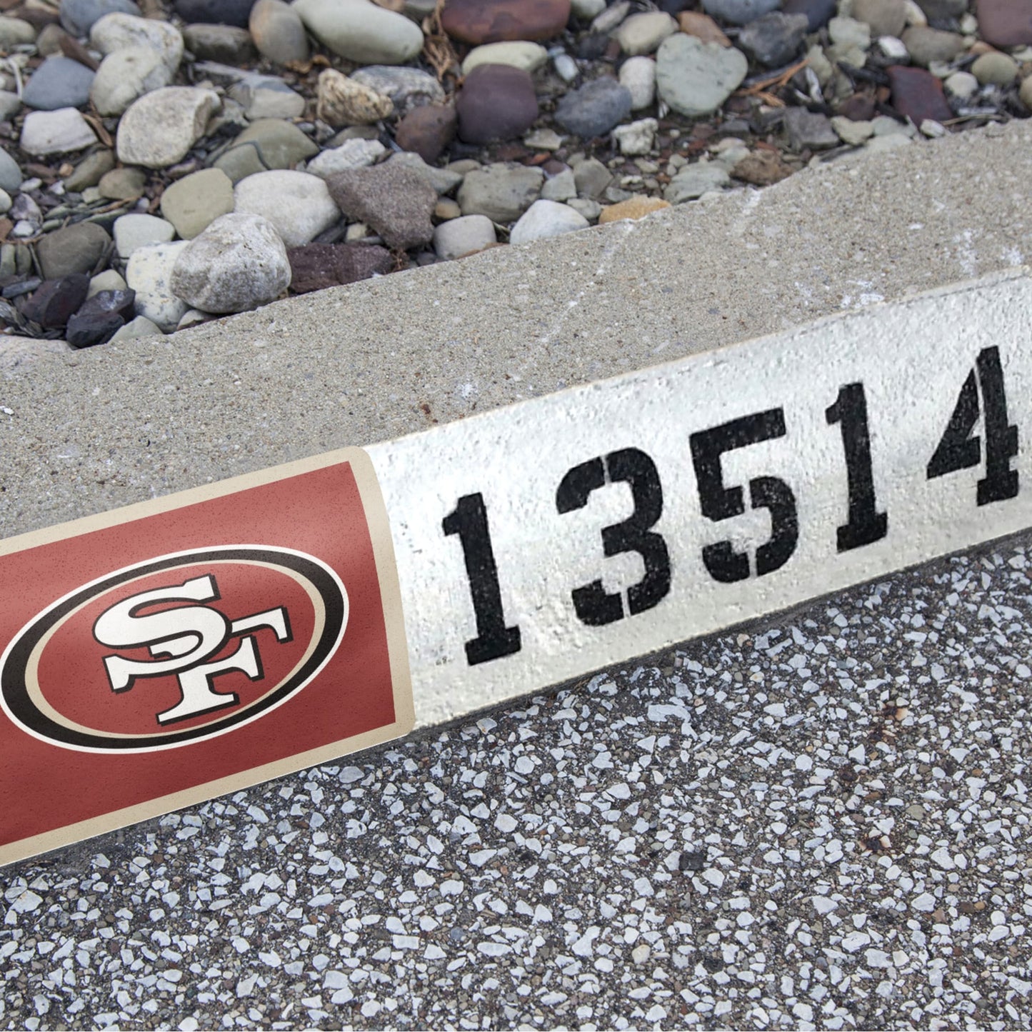 San Francisco 49ers:  Alumigraphic Address Block Logo        - Officially Licensed NFL    Outdoor Graphic