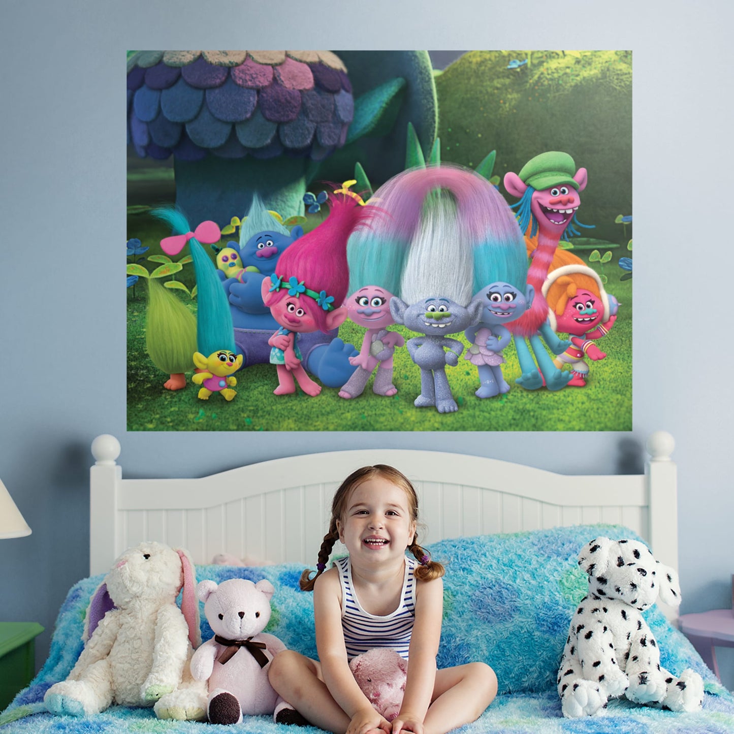 Trolls Movie:  Snack Pack Movie Mural        - Officially Licensed NBC Universal Removable Wall   Adhesive Decal