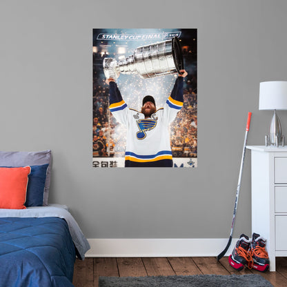 St. Louis Blues: Alex Pietrangelo 2019 Stanley Cup Hoist Mural        - Officially Licensed NHL Removable Wall   Adhesive Decal