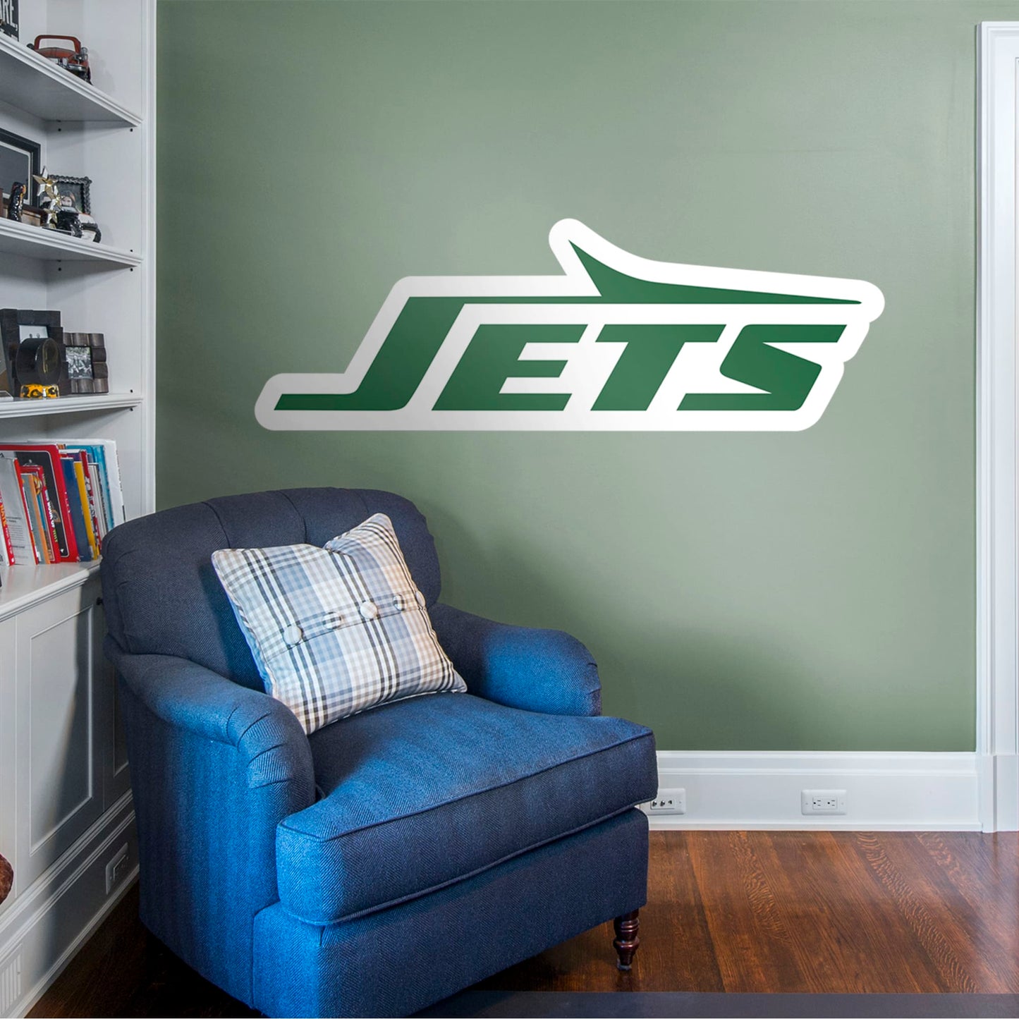 New York Jets:  Classic Logo        - Officially Licensed NFL Removable Wall   Adhesive Decal
