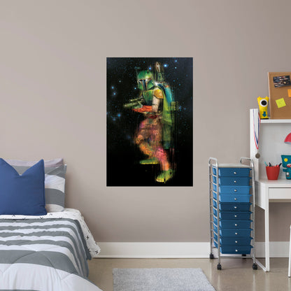 Boba Fett Glitch Limited Edition Elite Mural        - Officially Licensed Star Wars Removable Wall   Adhesive Decal