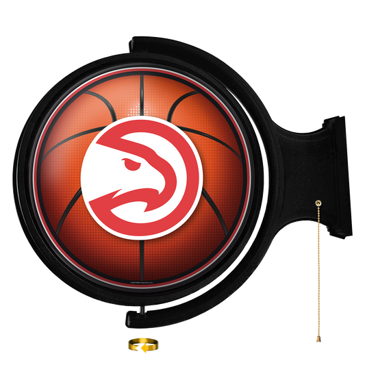 Atlanta Hawks: Basketball - Original Round Rotating Lighted Wall Sign - The Fan-Brand