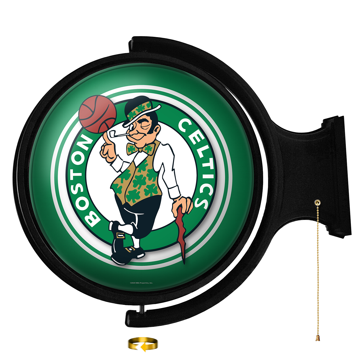 Boston Celtics: Original Round Rotating Lighted Wall Sign - The Fan-Brand