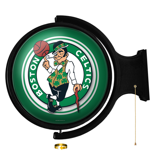 Boston Celtics: Original Round Rotating Lighted Wall Sign - The Fan-Brand