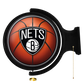 Brooklyn Nets: Basketball - Original Round Rotating Lighted Wall Sign - The Fan-Brand