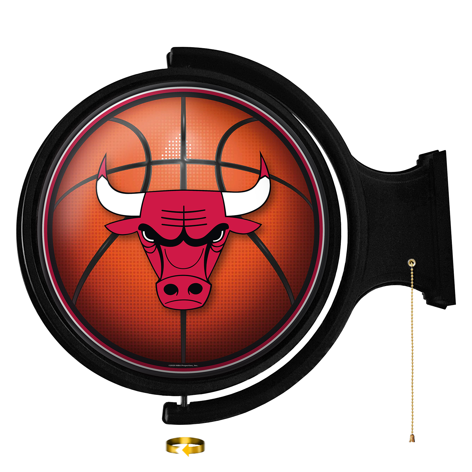 Chicago Bulls: Basketball - Original Round Rotating Lighted Wall Sign - The Fan-Brand