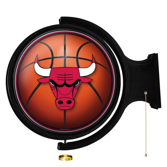 Chicago Bulls: Basketball - Original Round Rotating Lighted Wall Sign - The Fan-Brand