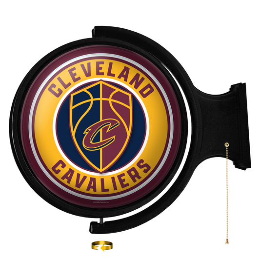 Cleveland Cavaliers: Original Round Rotating Lighted Wall Sign - The Fan-Brand