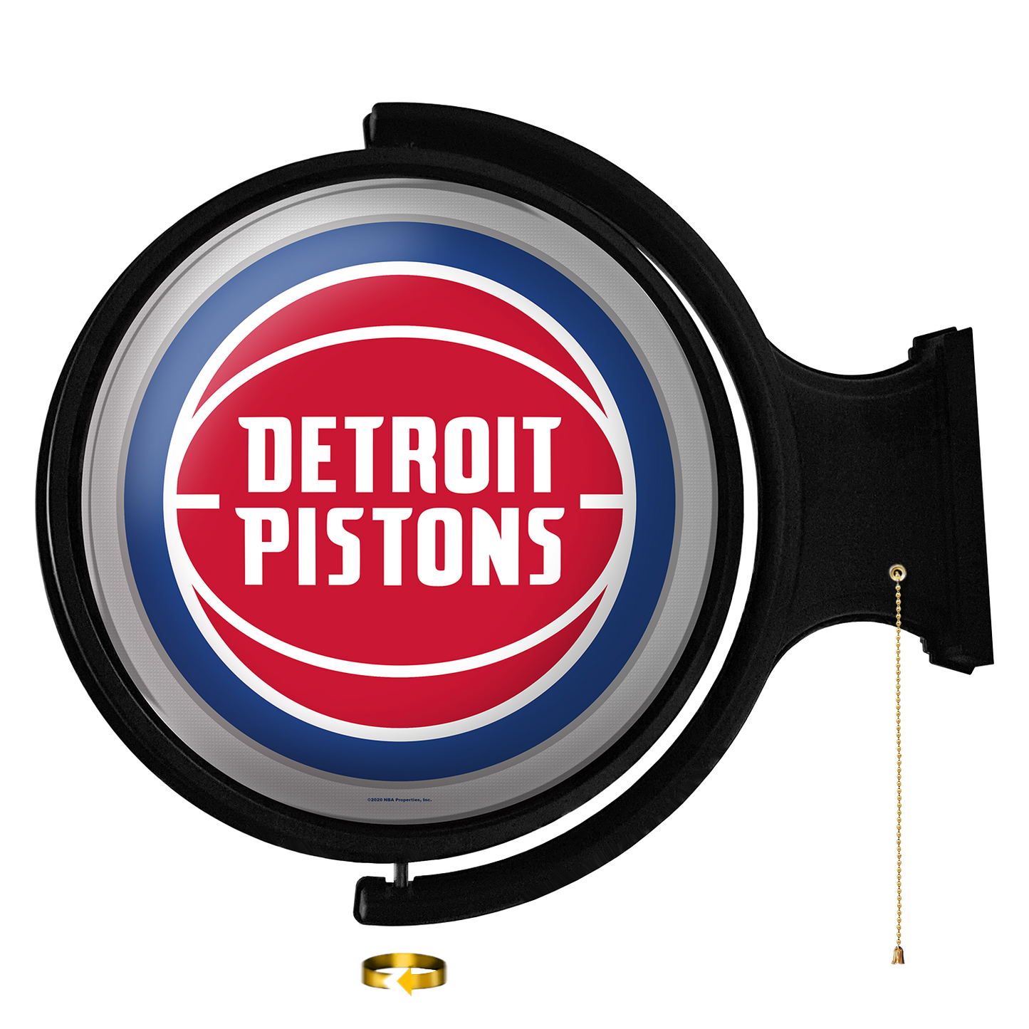 Detroit Pistons: Original Round Rotating Lighted Wall Sign - The Fan-Brand