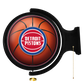 Detroit Pistons: Basketball - Original Round Rotating Lighted Wall Sign - The Fan-Brand
