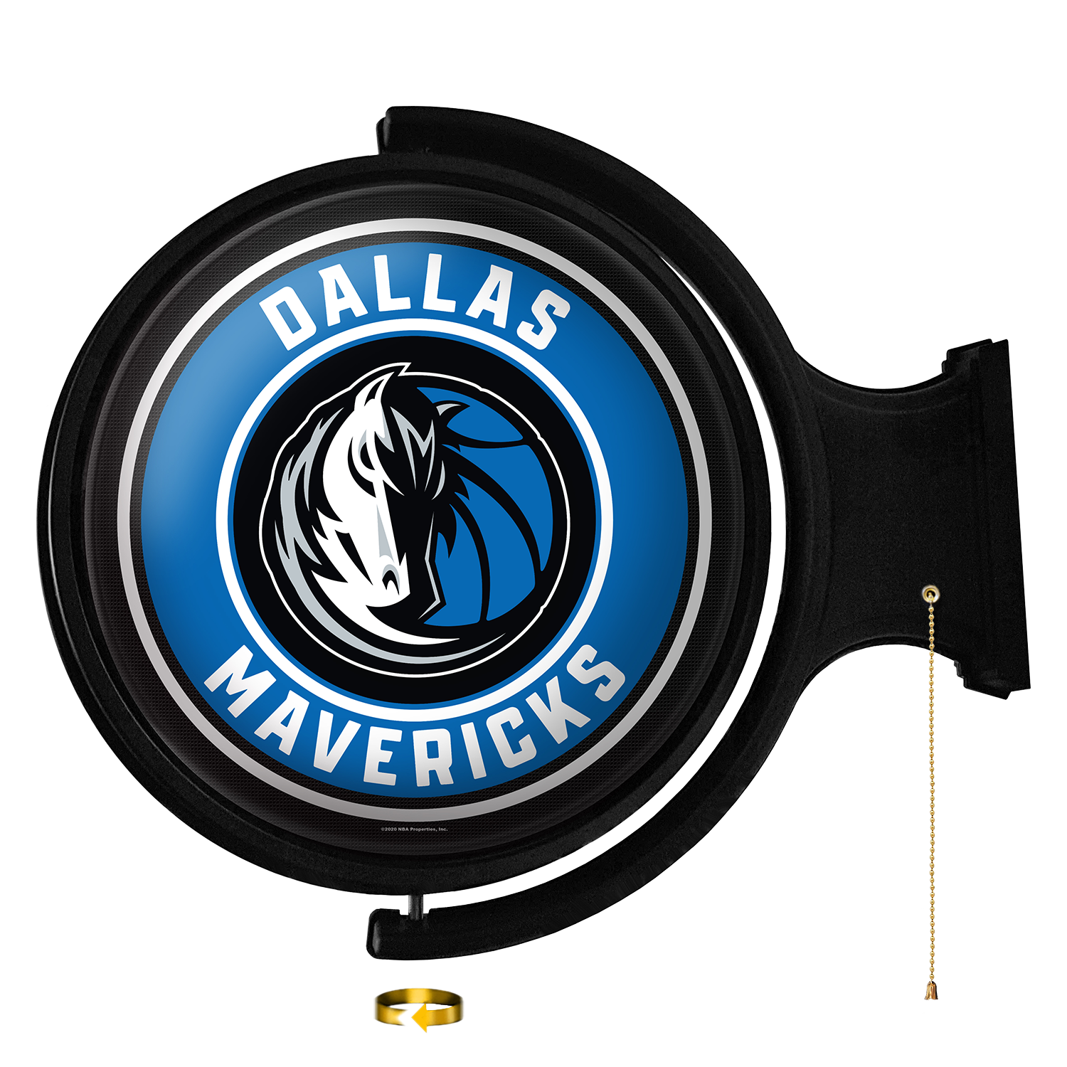 Dallas Mavericks: Original Round Rotating Lighted Wall Sign - The Fan-Brand