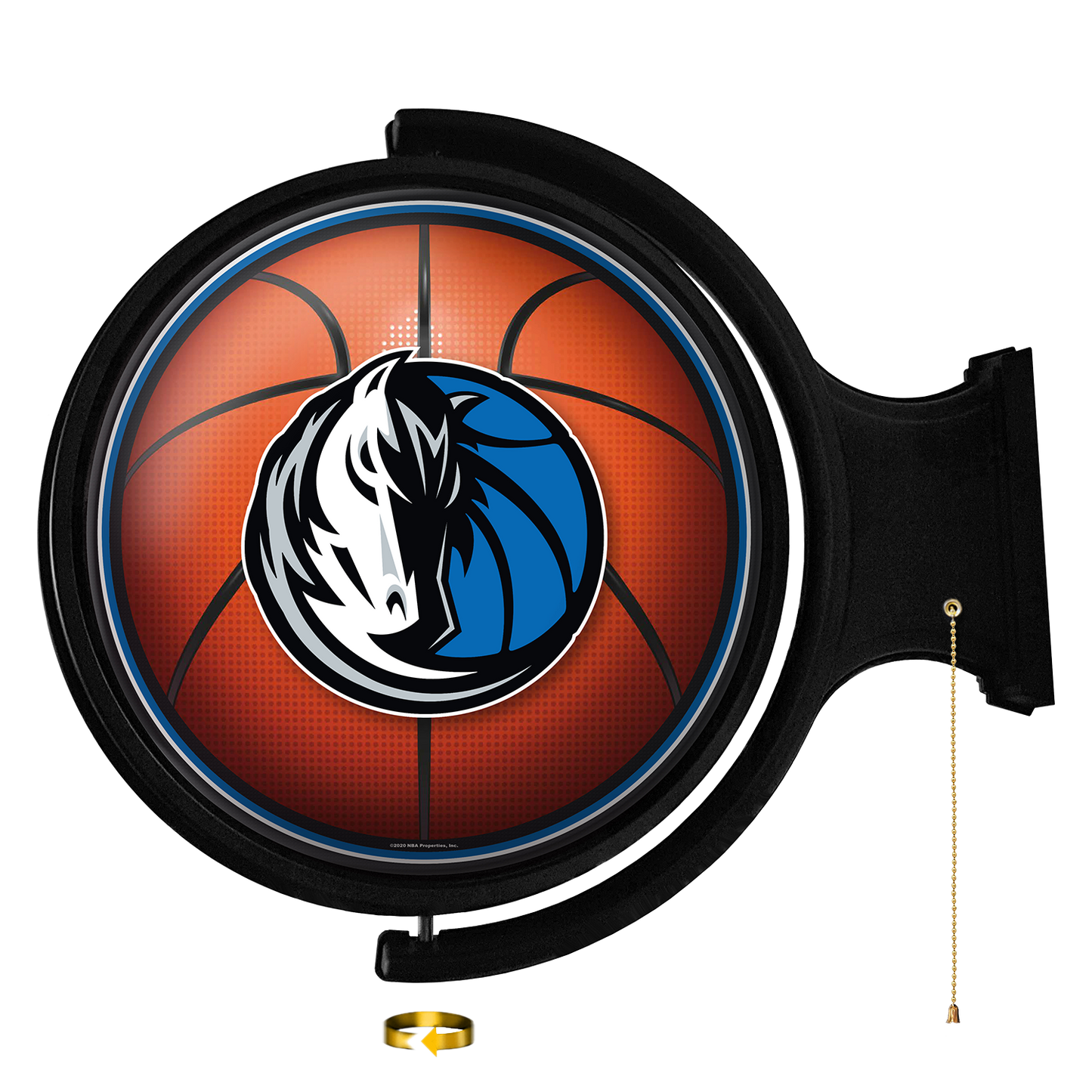 Dallas Mavericks: Basketball - Original Round Rotating Lighted Wall Sign - The Fan-Brand